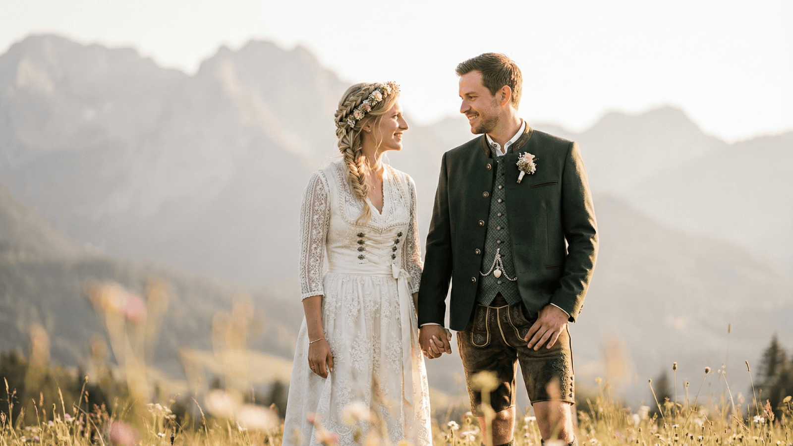 Hochzeitspaar in Tracht