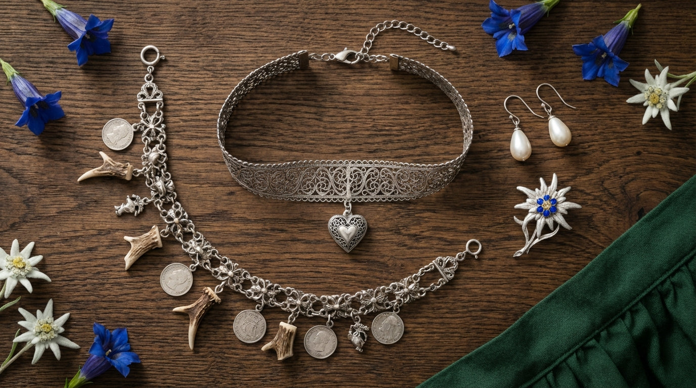 Trachtenschmuck: Kropfband, Charivari & Co. — der komplette Guide - Dirndl.com