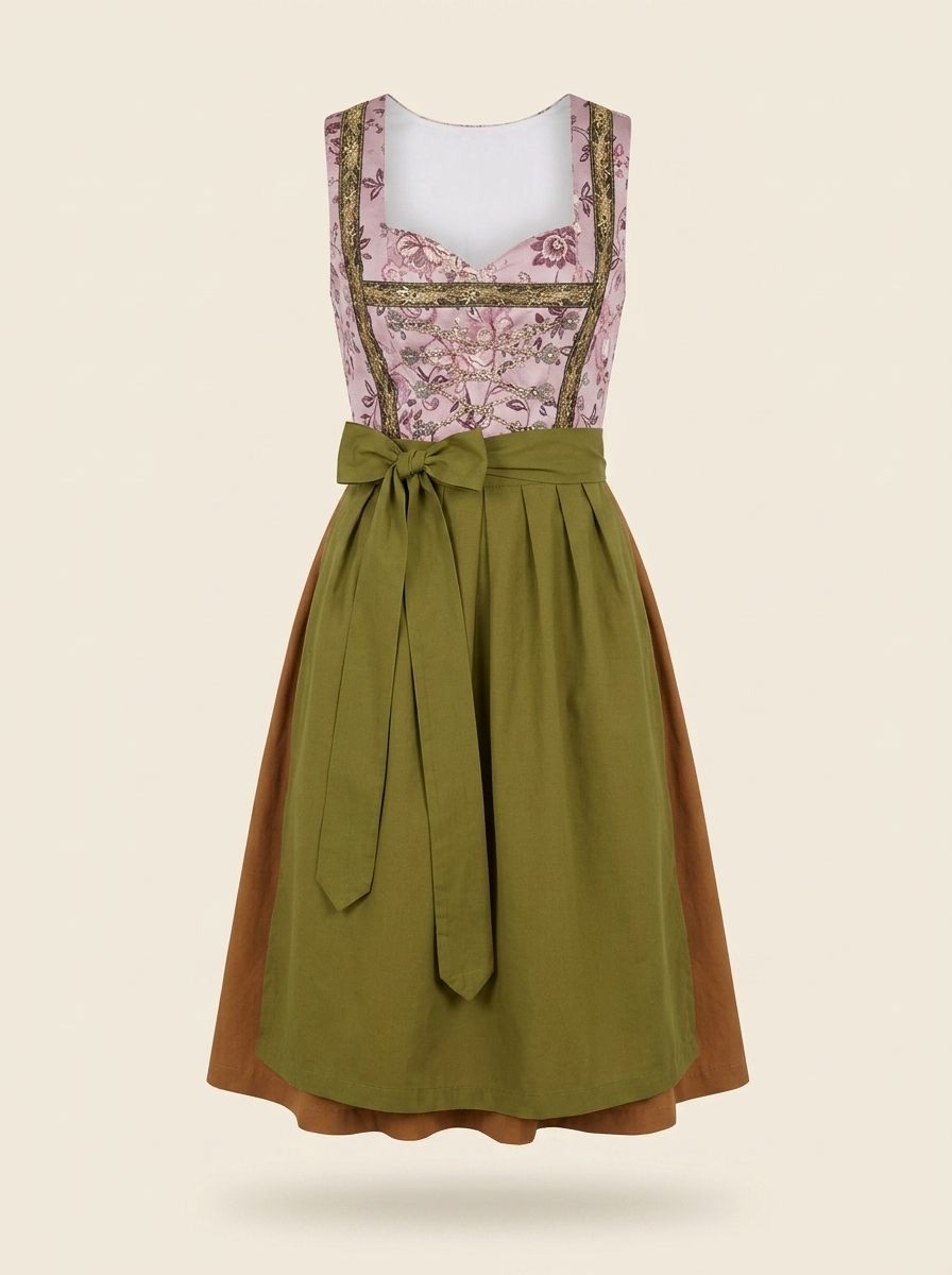 Dirndl Set Astrid rosé freigestellt Frontansicht