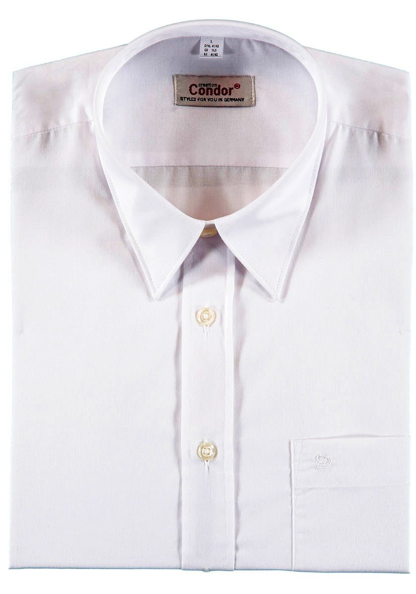 Trachtenhemd - Herrenhemd Bastl weiß langarm - Dirndl.com