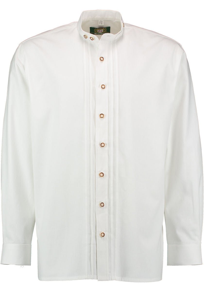 Trachtenhemd - Trachtenhemd Eduard weiß langarm - Dirndl.com