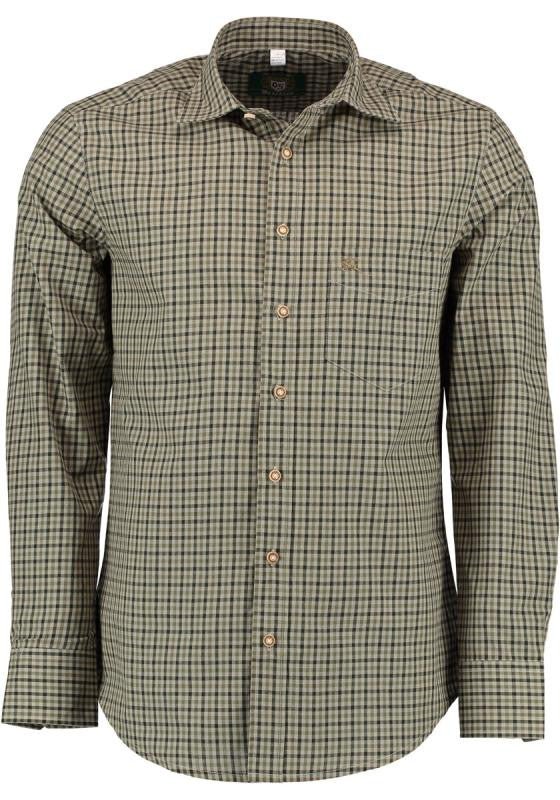 Trachtenhemd - Trachtenhemd Klaas waldgrün langarm - Dirndl.com