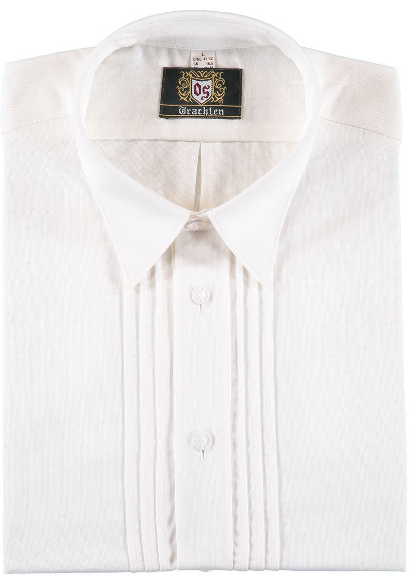 Traditional shirt Lenz white long-sleeve