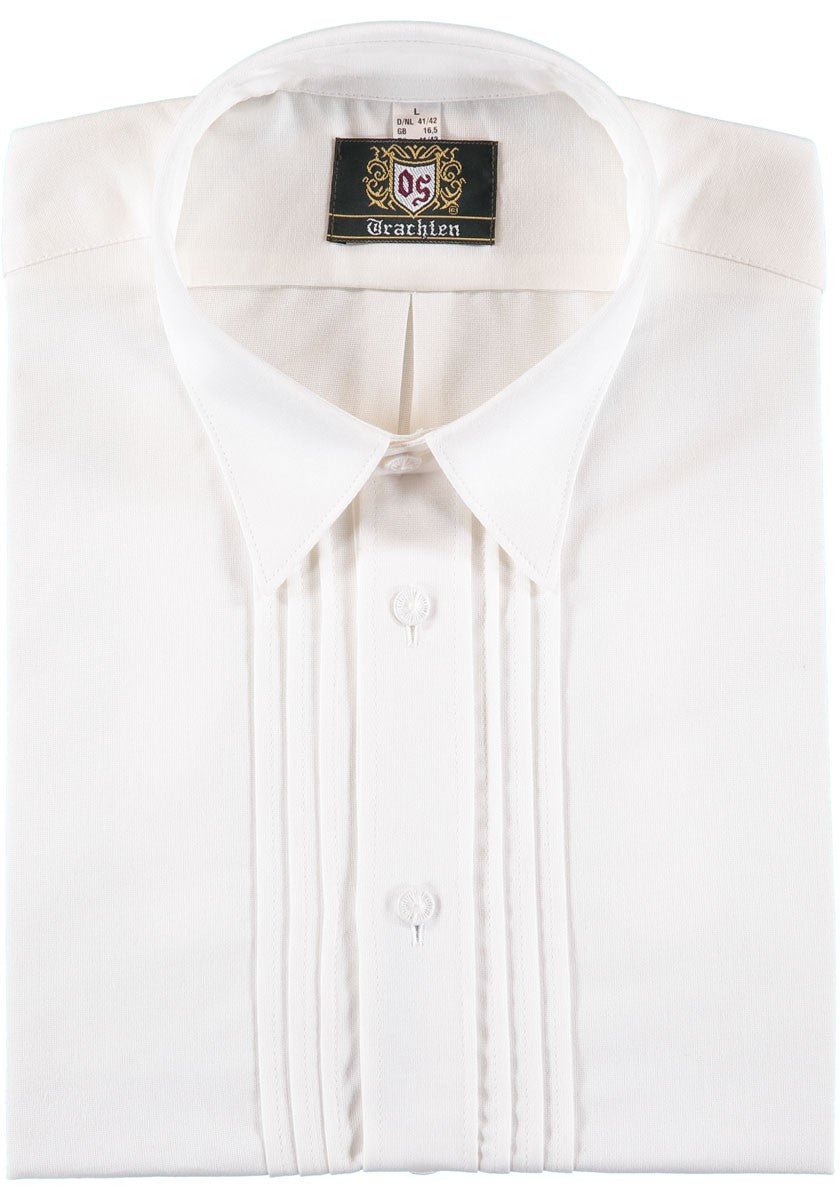 Trachtenhemd - Trachtenhemd Lenz weiß langarm - Dirndl.com