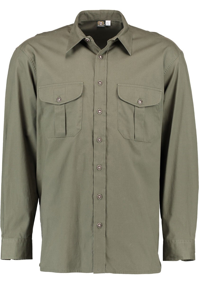 Herrenhemd Chris khaki langarm