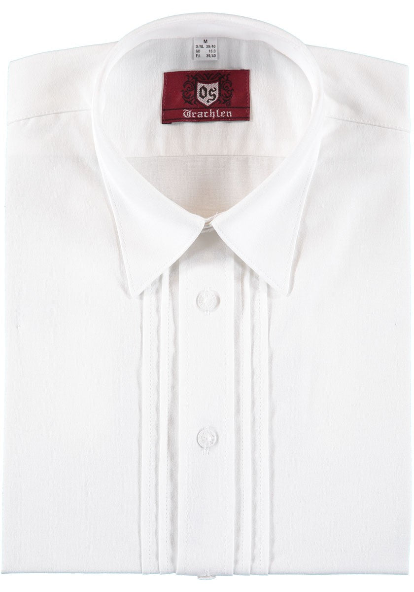 Trachtenhemd - Herrenhemd Johannes weiß langarm - Dirndl.com