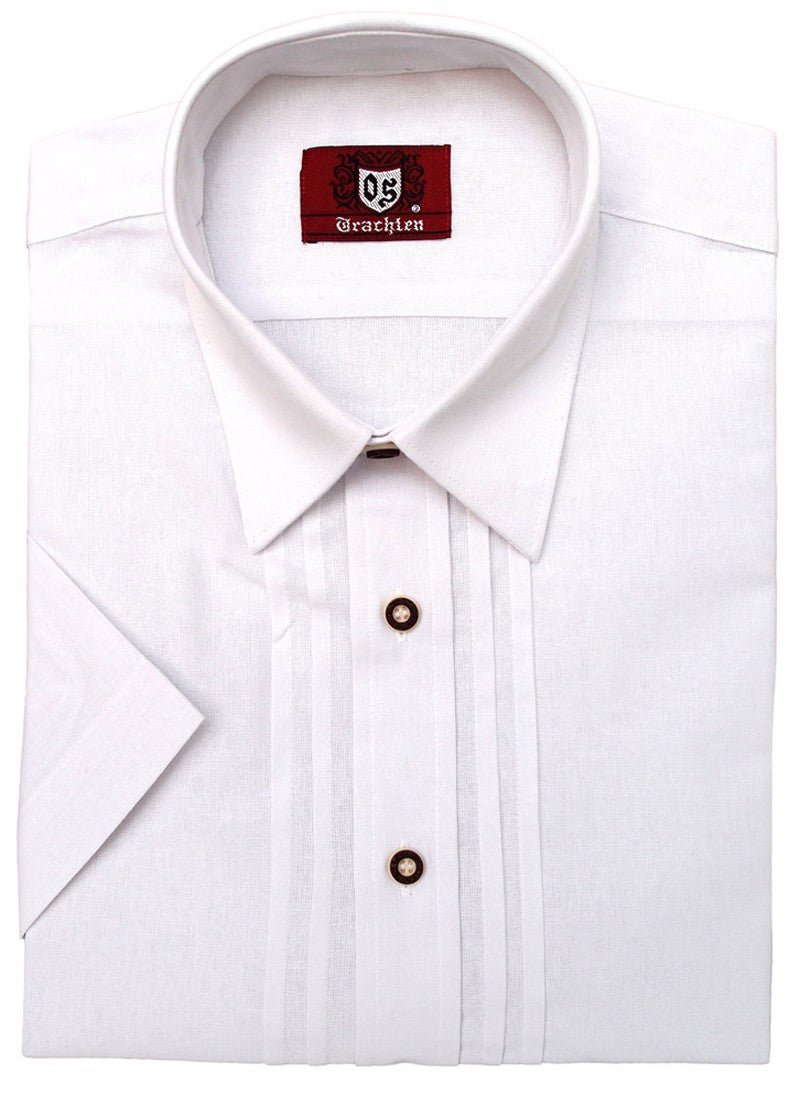 Trachtenhemd - Trachtenhemd Marvin weiß kurzarm - Dirndl.com