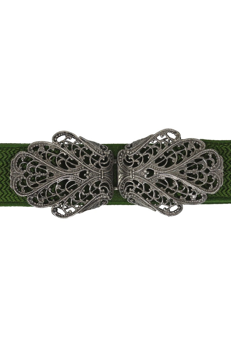 Traditional Belt Malin green silver