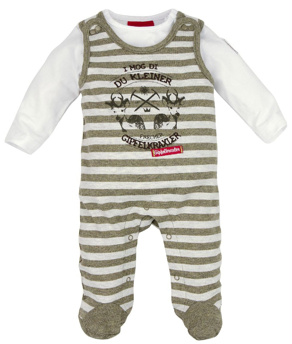 Strampler gestreift \'I mog di\'
