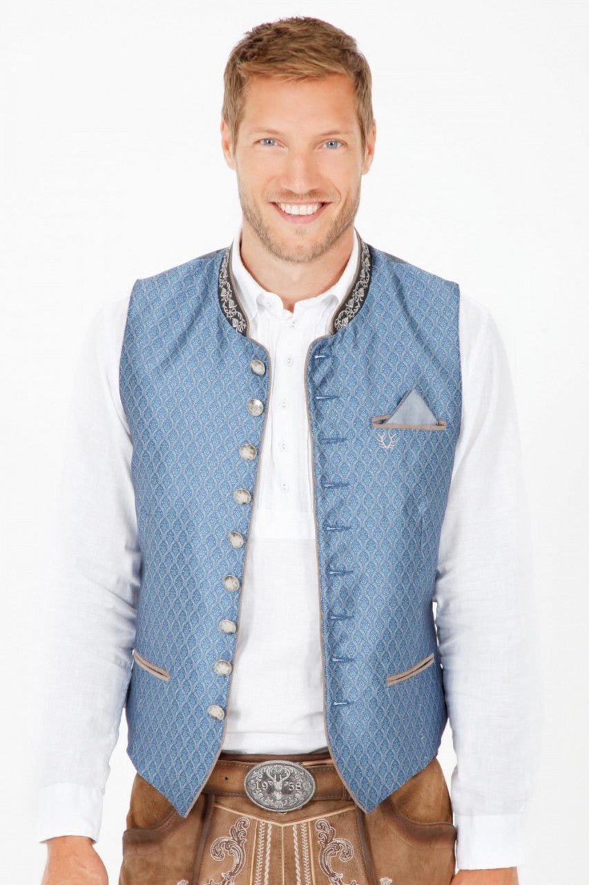 Trachtenweste - Trachtenweste Elias blau - Dirndl.com