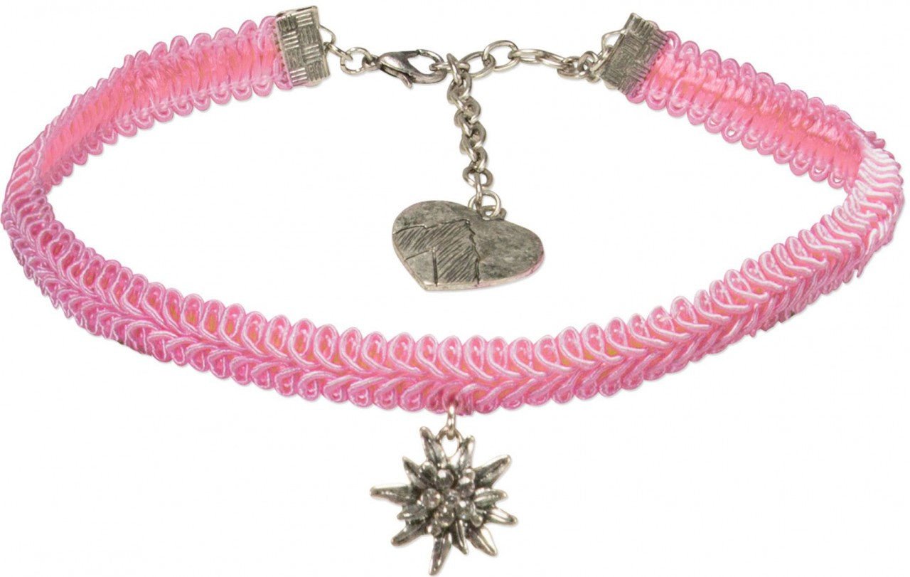 Kropfband - Borten - Kropfband Marlene rosé - Dirndl.com