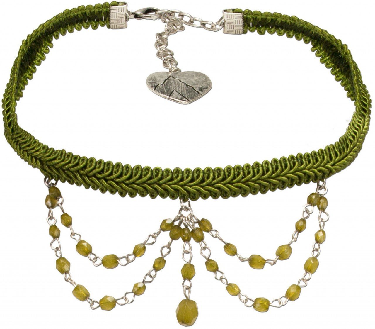 Kropfband - Borten - Kropfband Felicitas grün - Dirndl.com