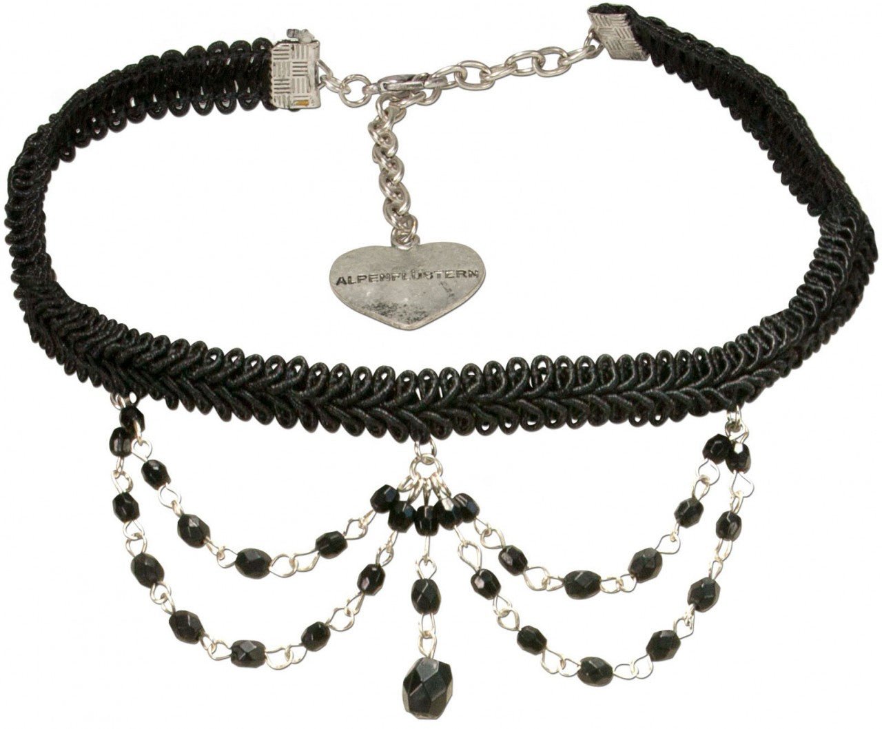 Kropfband - Borten - Kropfband Felicitas schwarz - Dirndl.com