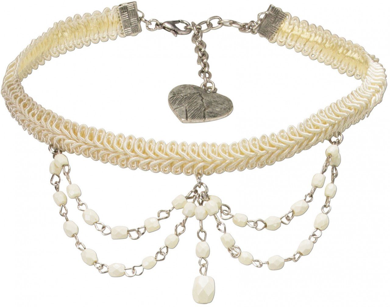 Kropfband - Borten - Kropfband Felicitas creme - Dirndl.com