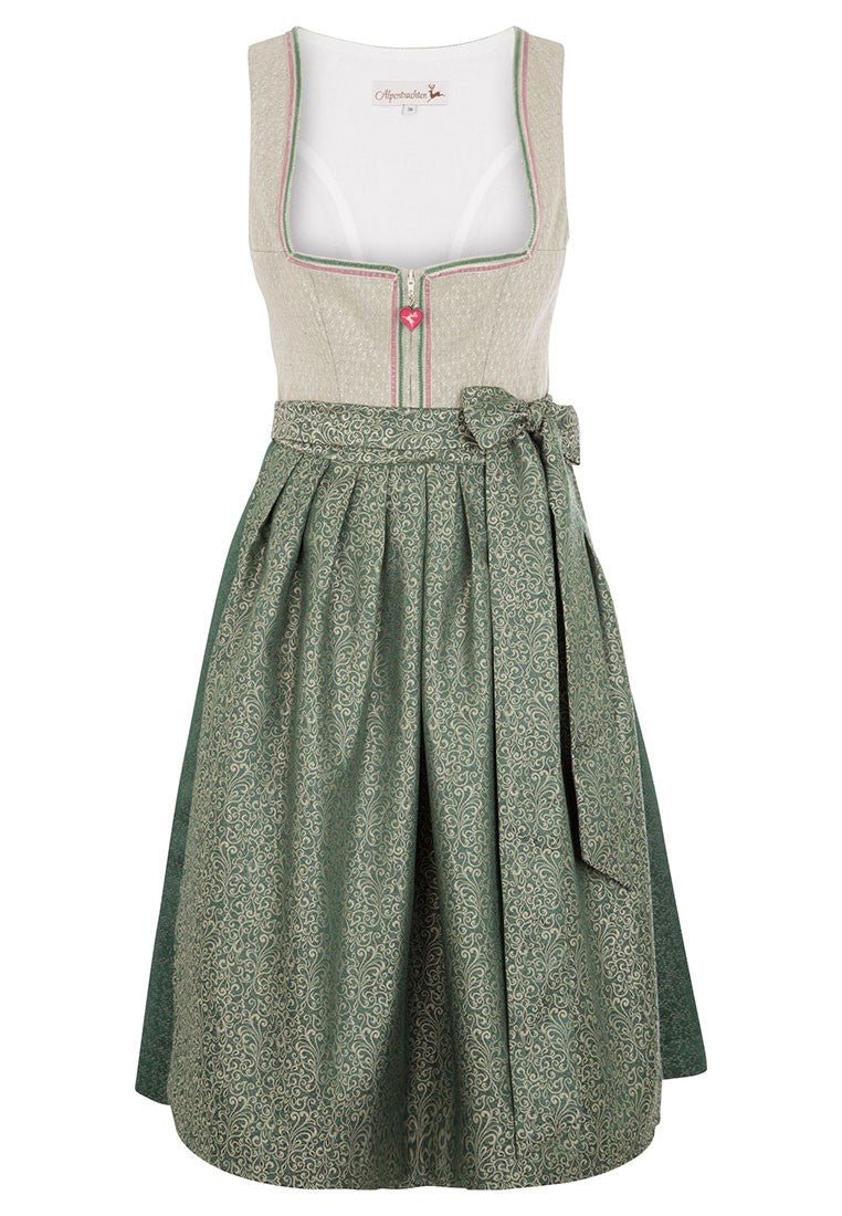 Dirndl - Leinendirndl Melita grün - Dirndl.com