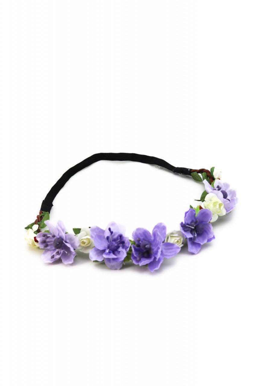 Haarband - Haarband mit lila Frühlingsblüten - Dirndl.com