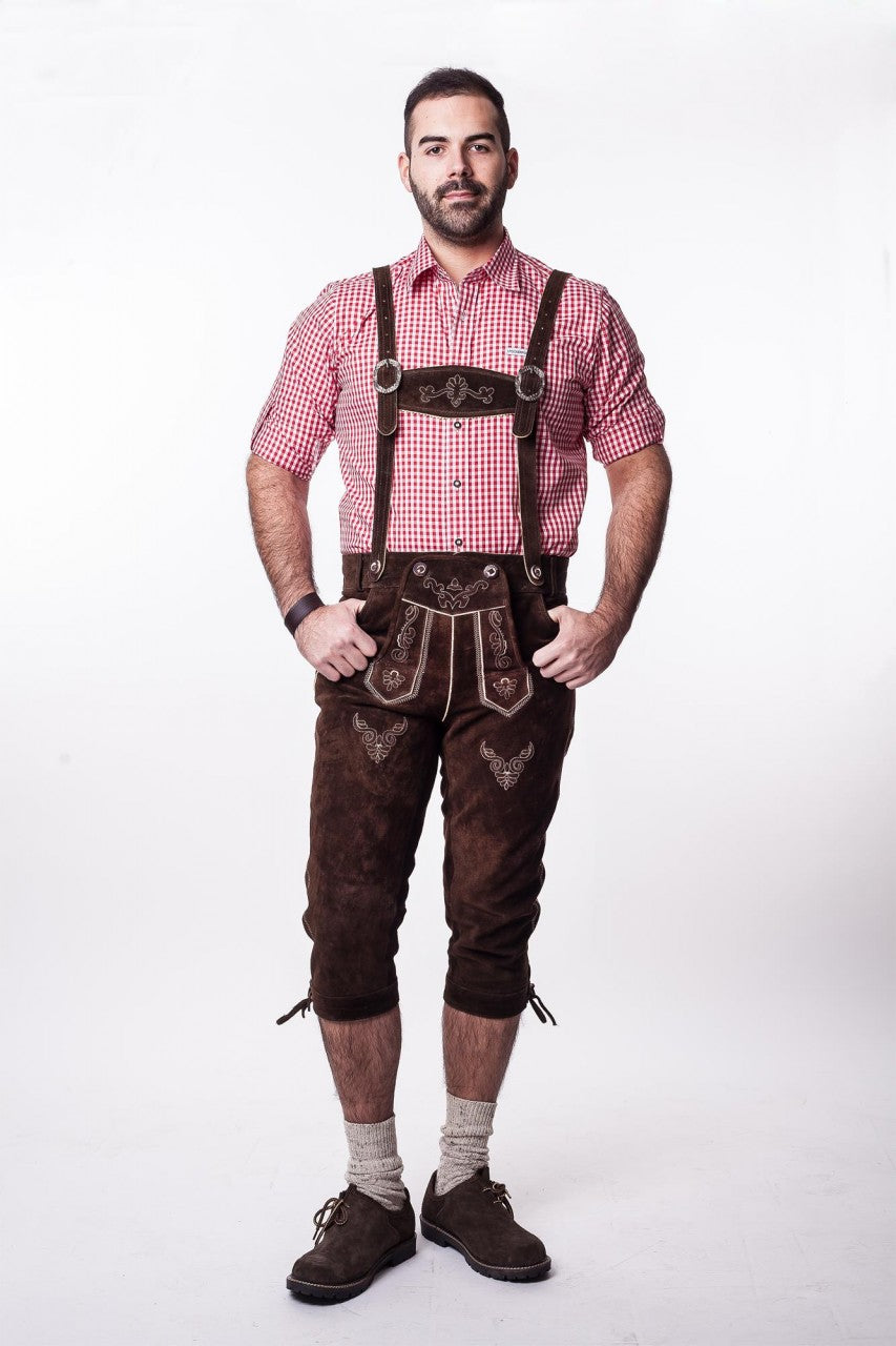 Lederhose dunkelbraun