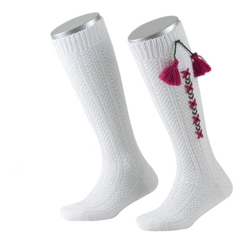 Strumpf - Kniestrumpf Marieke pink - Dirndl.com