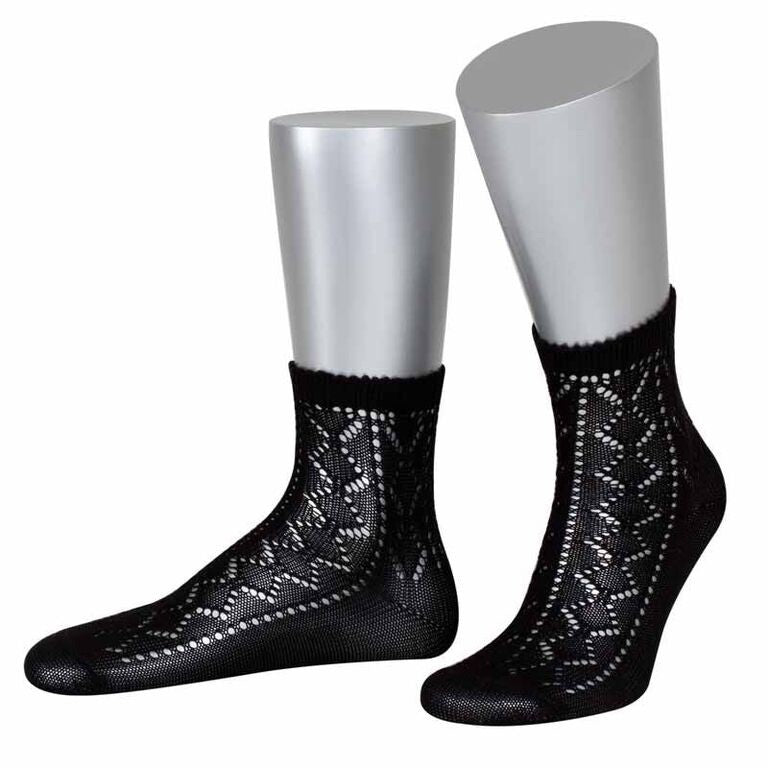 Strumpf - Spitzensöckchen Clara in Schwarz - Dirndl.com