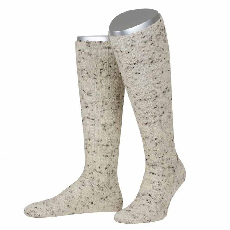 Trachtenkniestrumpf naturmeliert