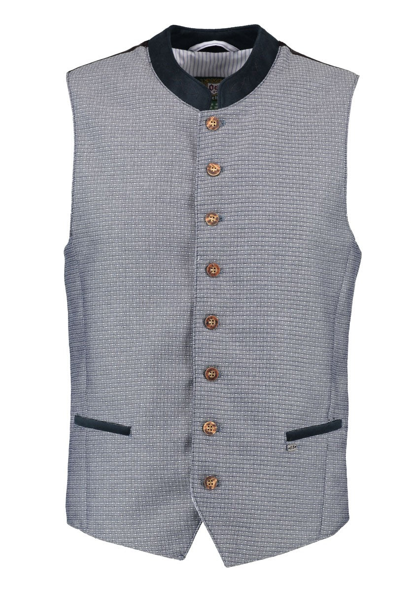 Trachtenweste - Trachtenweste Lazlo in hellblau - Dirndl.com