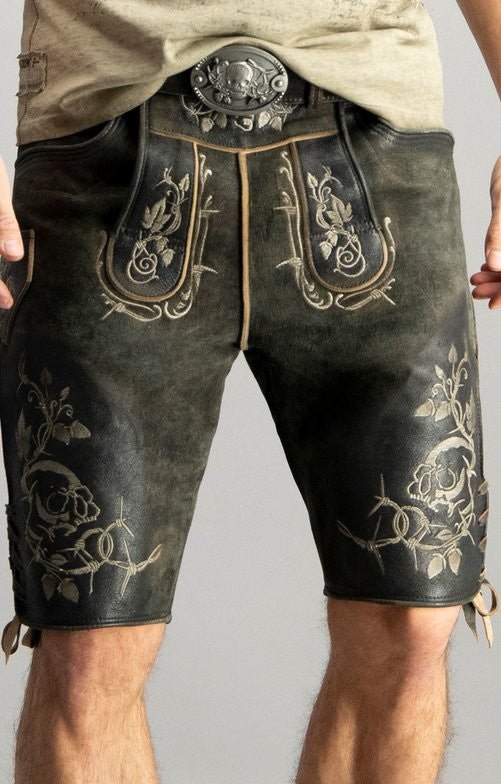 Lederhose - Lederhose Kramer in graphit - Dirndl.com