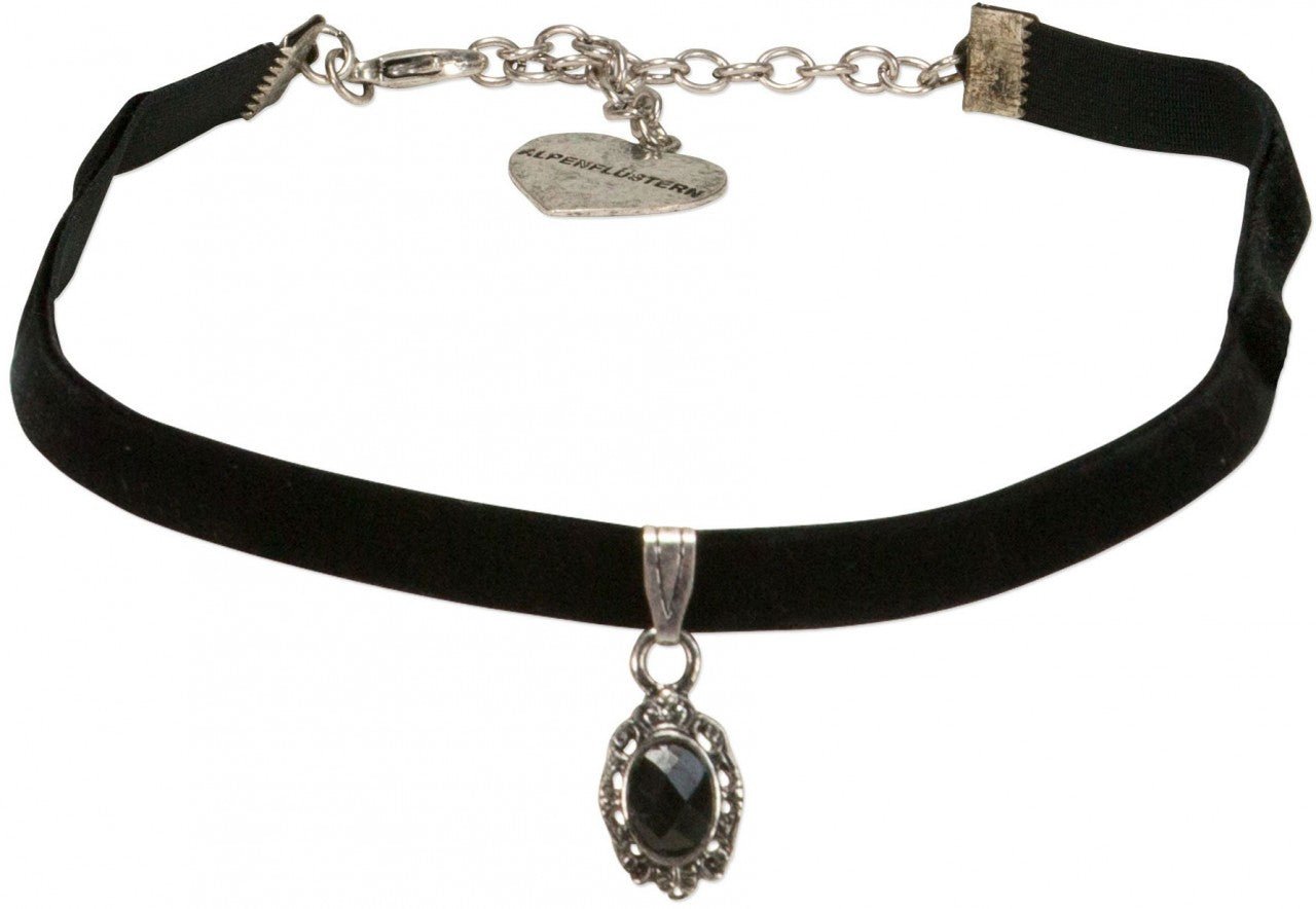 Kropfband - Samtkropfband Beatrice schwarz - Dirndl.com