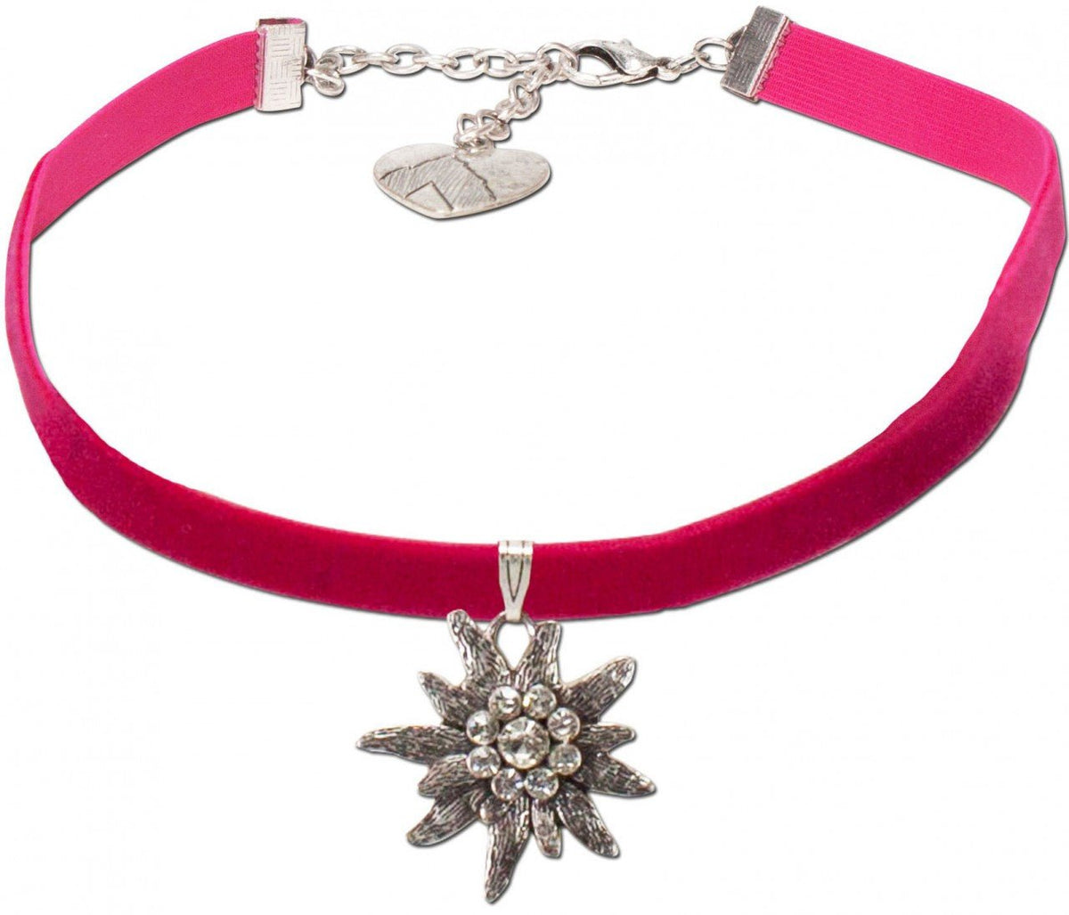Kropfband - Samtkropfband Helene pink - Dirndl.com
