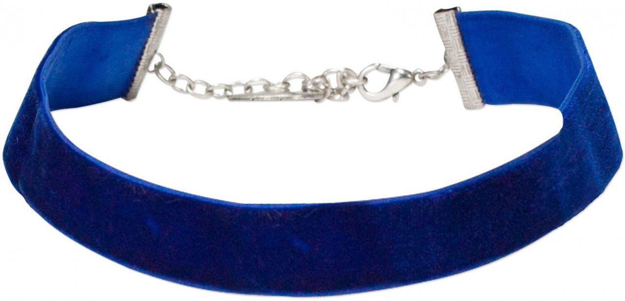 Kropfband - Trachten Samtkropfband breit dunkelblau - Dirndl.com