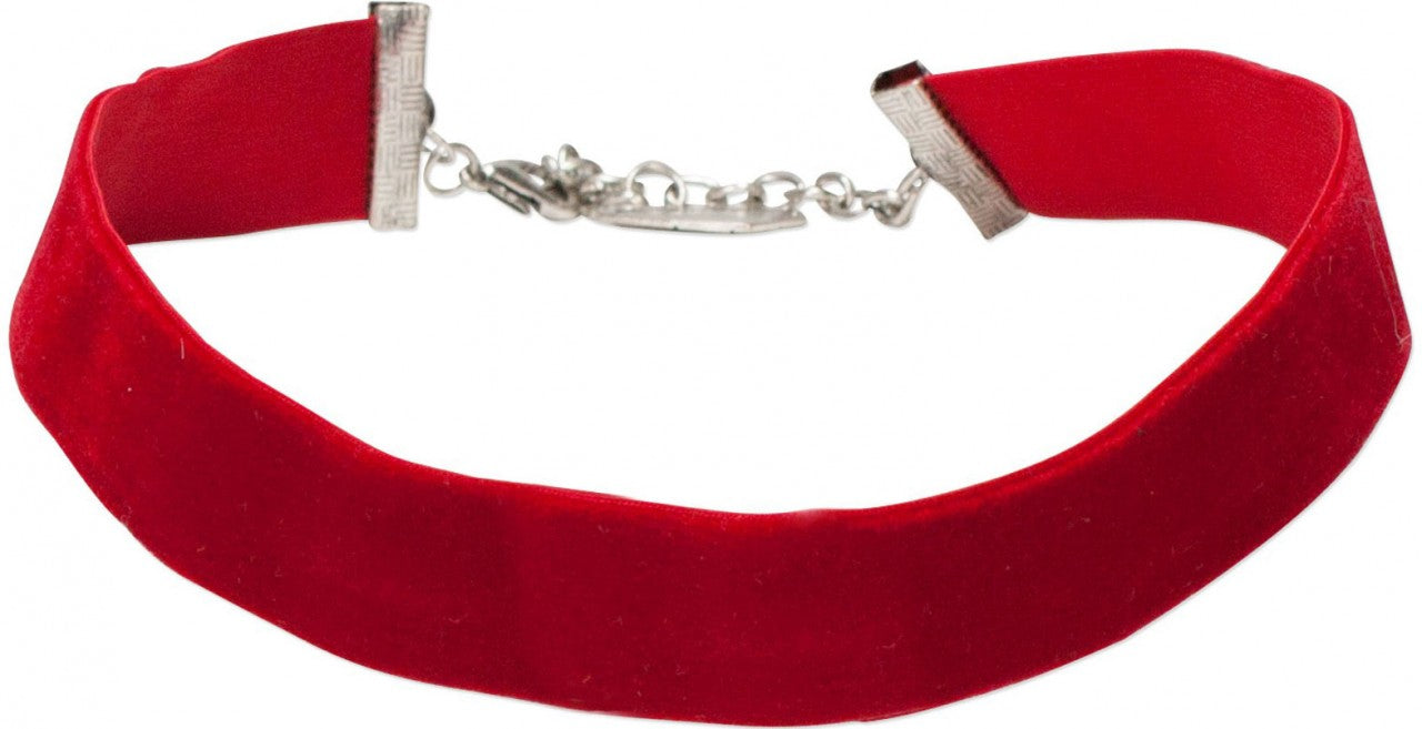 Trachten Samtkropfband breit rot