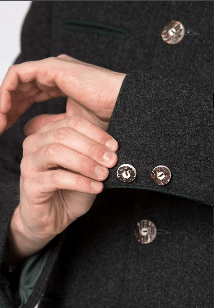 Trachtenjanker - Jacke Stachus anthrazit - Dirndl.com