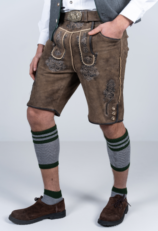 Kurze Wildbock Lederhose Fabian