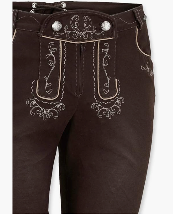 Damen Trachtenhose Nauen braun-creme