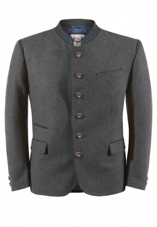 Trachtenjanker - Trachtenjacke Titus in grau - Dirndl.com