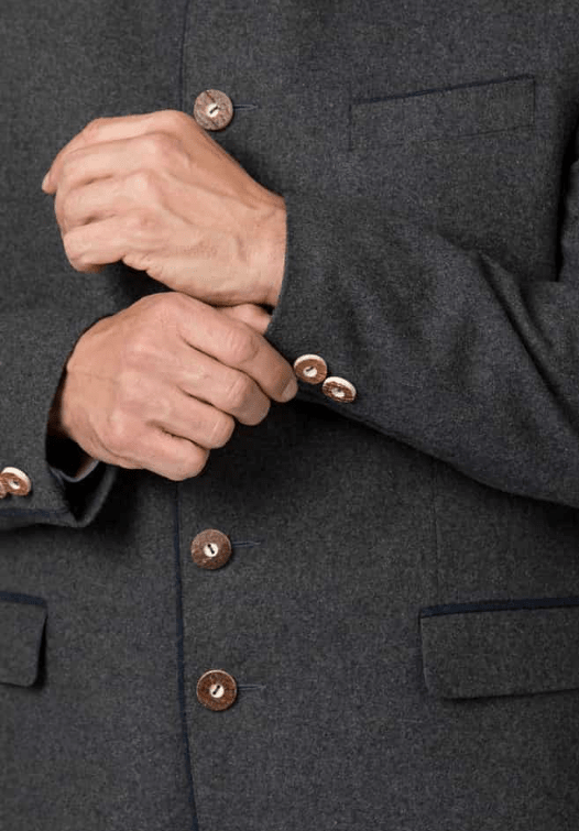 Trachtenjanker - Trachtenjacke Titus in grau - Dirndl.com