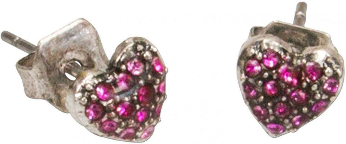 Ohrring Ohrstecker - Ohrstecker Strass - Herzal pink - Dirndl.com