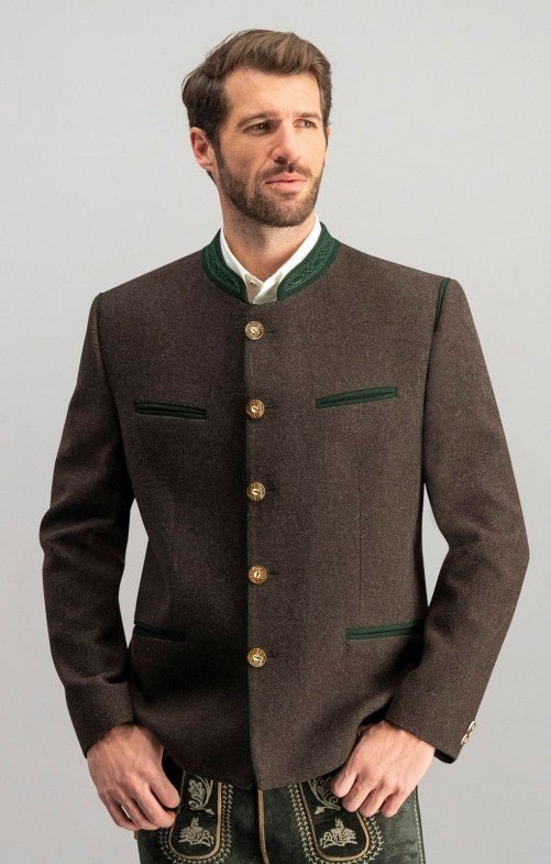 Trachtenjanker - Jacke Stachus braun - Dirndl.com