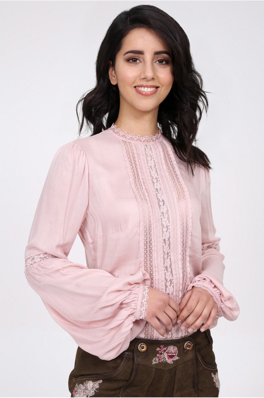 Trachtenbluse - Trachtenbluse Nadja rosa - Dirndl.com