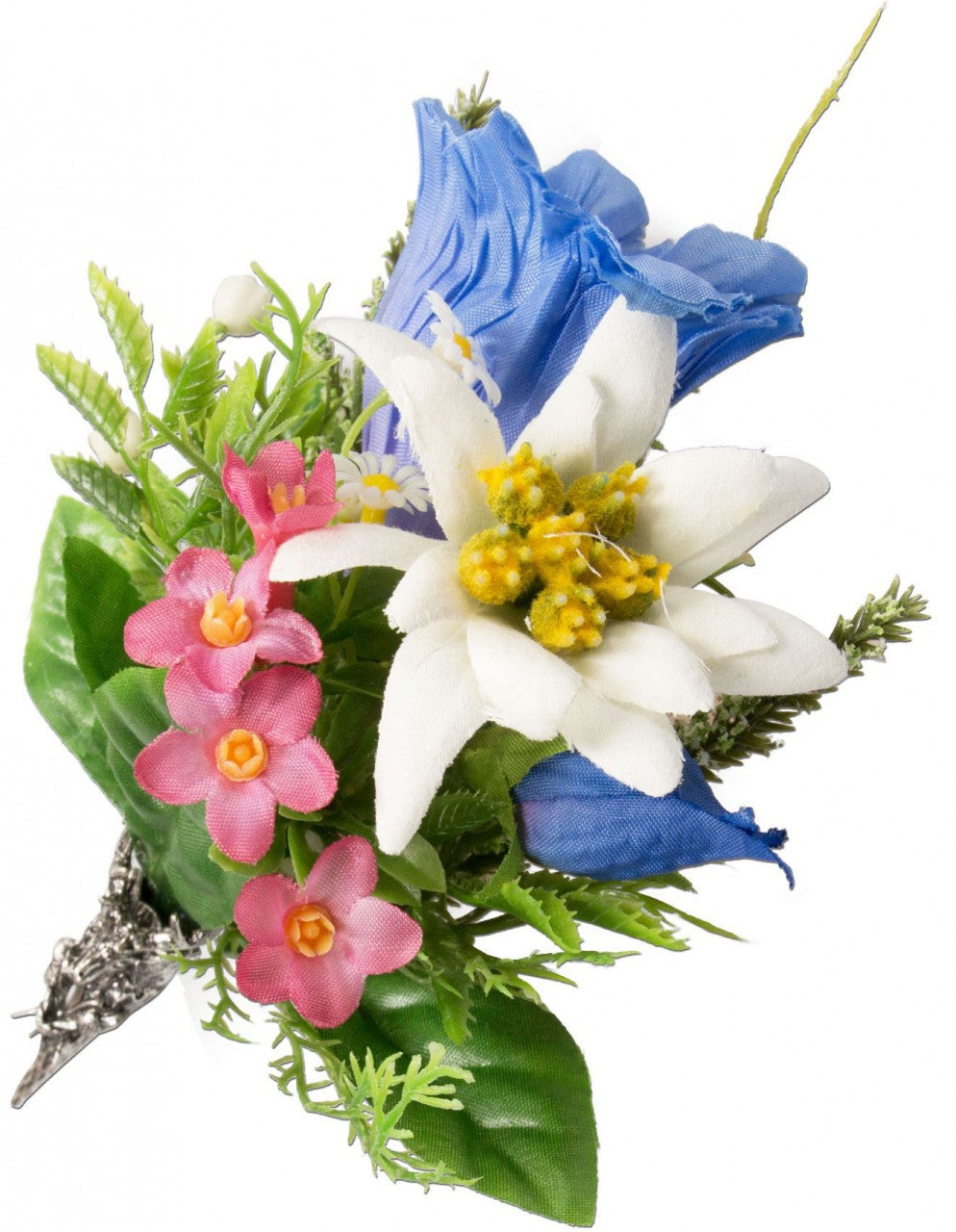 Traditional brooch alpine flowers