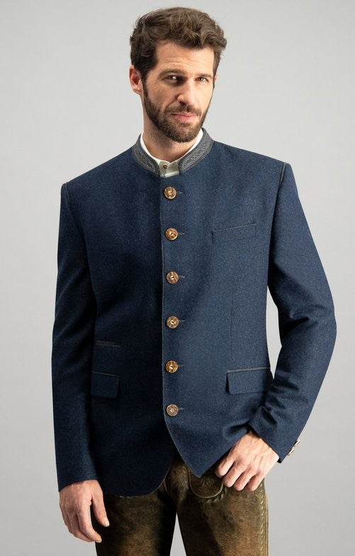 Veste traditionnelle Titus en bleu
