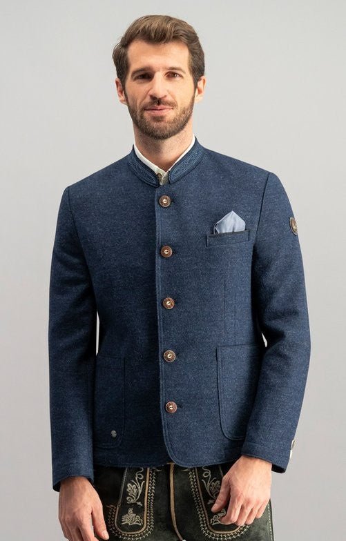 Trachtenjanker - Trachtenjacke Wolfgang dunkelblau - Dirndl.com