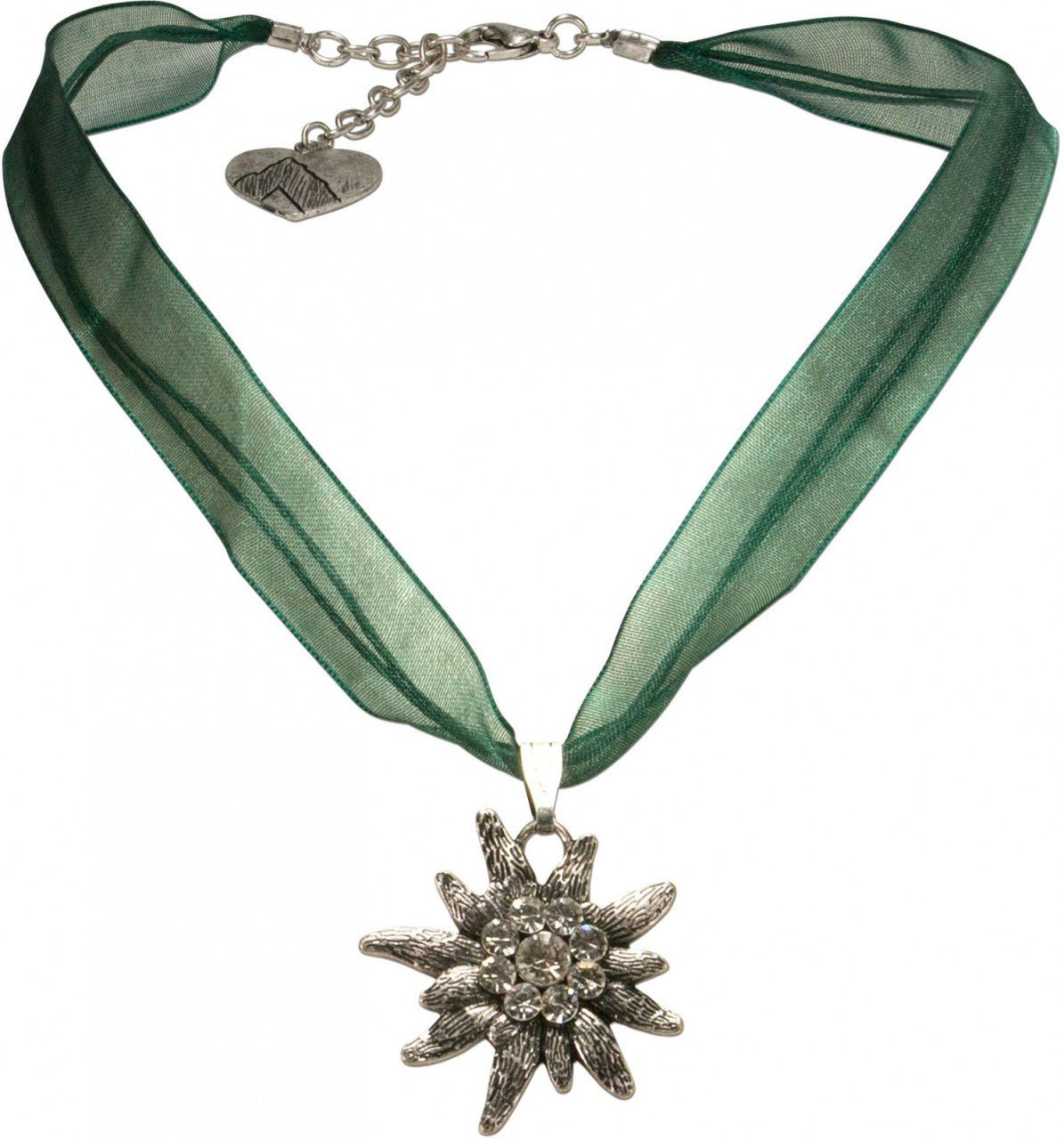 Kette - Organza Trachtenkette Theresa grün - Dirndl.com