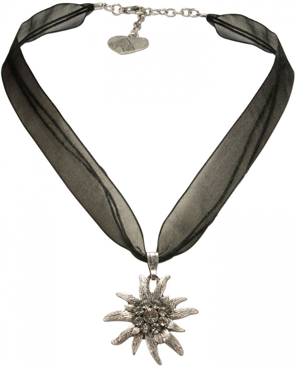 Kette - Organza Trachtenkette Theresa schwarz - Dirndl.com