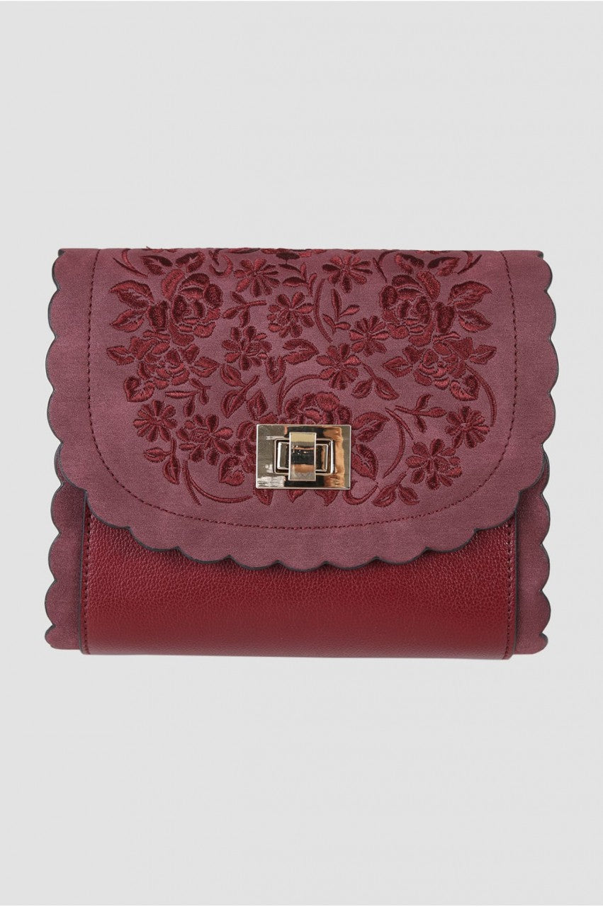 Trachtentasche Blümchenspiel rot