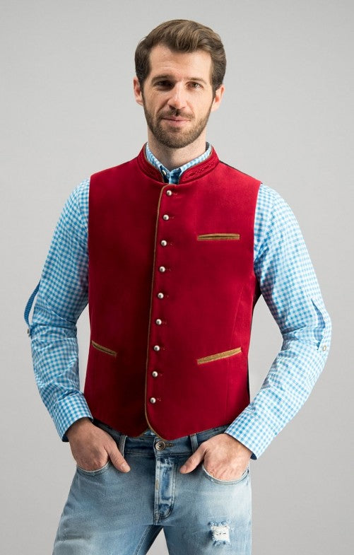 Weste Ricardo dunkelrot