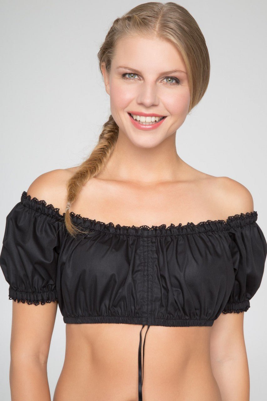 Dirndlbluse - Dirndlbluse Barbie schwarz - Dirndl.com