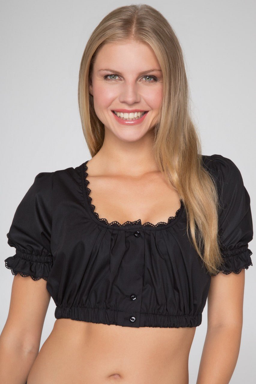 Dirndlbluse - Dirndlbluse Viola Schwarz - Dirndl.com
