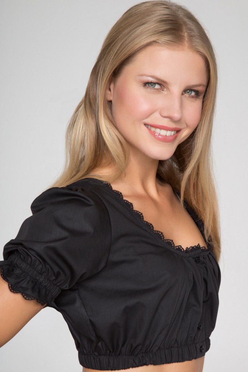 Dirndlbluse - Dirndlbluse Viola Schwarz - Dirndl.com