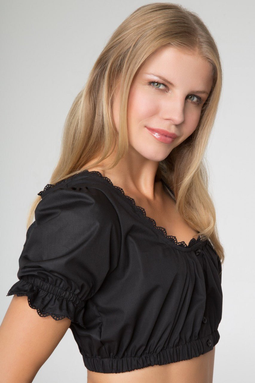 Dirndlbluse - Dirndlbluse Viola Schwarz - Dirndl.com
