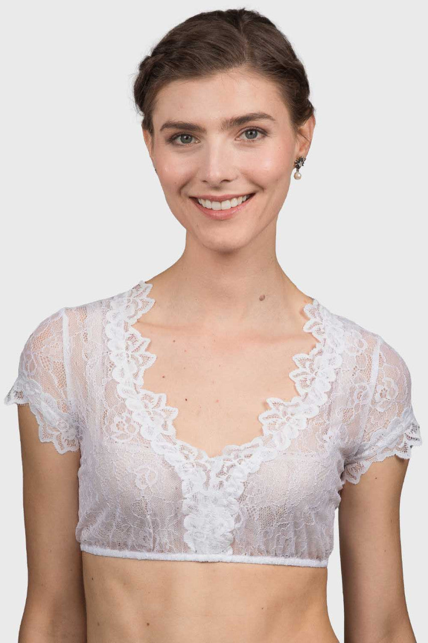 Chemisier Dirndl Alika blanc